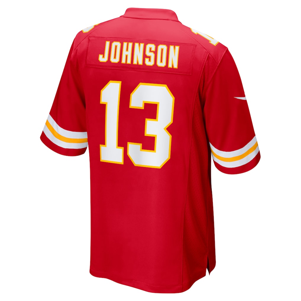 Kdoa KC.Chiefs #13 Nazeeh Johnson Red Game Player Jersey
