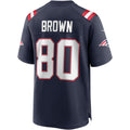 Kdoa NE.Patriots #80 Troy Brown Navy Game Retired Player Jersey