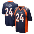 D.Broncos #24 Champ Bailey Player Navy Game Kdoa Stitched Jerseys