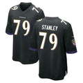 B.Ravens #79 Ronnie Stanley Player Black Alternate Home Game Kdoa Stitched Jerseys