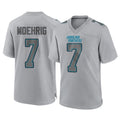 C.Panthers #7 Tre'von Moehrig Player Gray Atmosphere Fashion Game Kdoa Stitched Jerseys