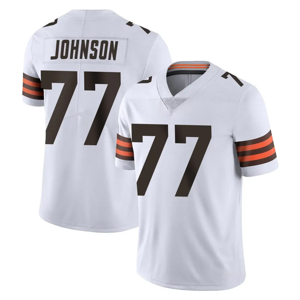 C.Browns #77 Zion Johnson Player White Vapor Untouchable Limited Home Game Kdoa Stitched Jerseys