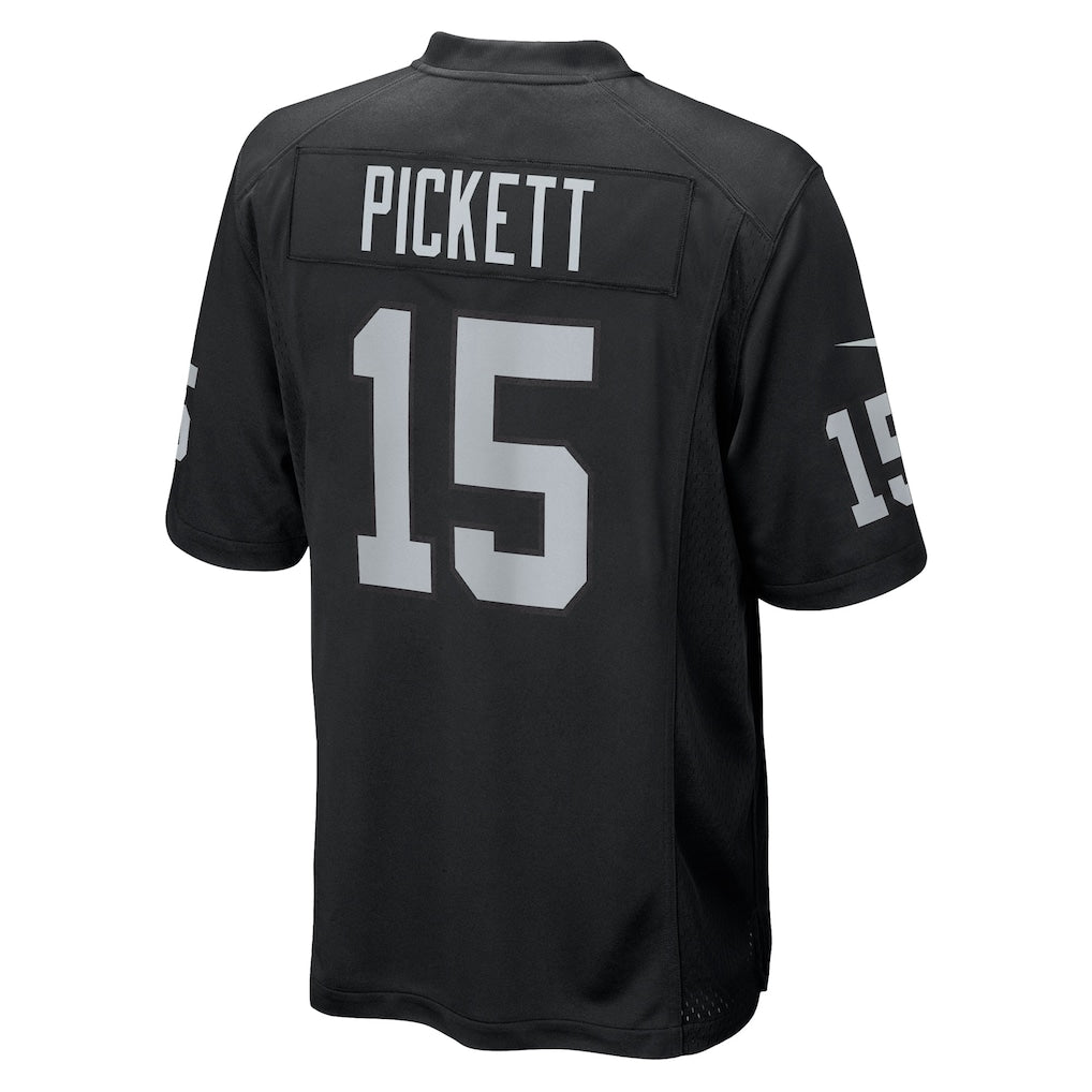 Kdoa LV.Raiders #15 Kenny Pickett Black Team Game Jersey
