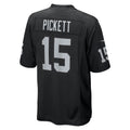Kdoa LV.Raiders #15 Kenny Pickett Black Team Game Jersey