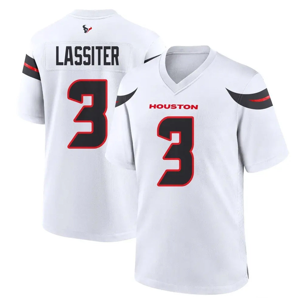 H.Texans #3 Kamari Lassiter Player White Home Game Kdoa Stitched Jerseys