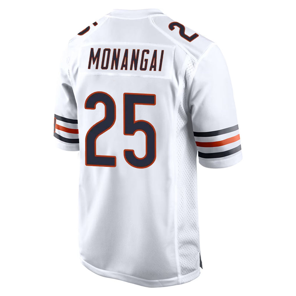 C.Bears #25 Kyle Monangai Player White Home Game Kdoa Stitched Jerseys