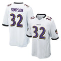 B.Ravens #32 Trenton Simpson Player White Home Game Kdoa Stitched Jerseys