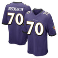 B.Ravens #70 Roger Rosengarten Player Purple Home Game Kdoa Stitched Jerseys