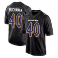 B.Ravens #40 Teddye Buchanan Player Black Carbon Fashion Home Game Kdoa Stitched Jerseys