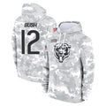 C.Bears #12 Devin Bush Player Arctic Camo Salute to Service Pullover Hoodies Limited Kdoa Stitched Jerseys