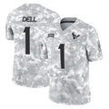 H.Texans #1 Tank Dell Player Arctic Camo Salute To Service Limited Game Kdoa Stitched Jerseys