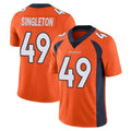 D.Broncos #49 Alex Singleton Player Orange Color Vapor Untouchable Limited Game Kdoa Stitched Jerseys