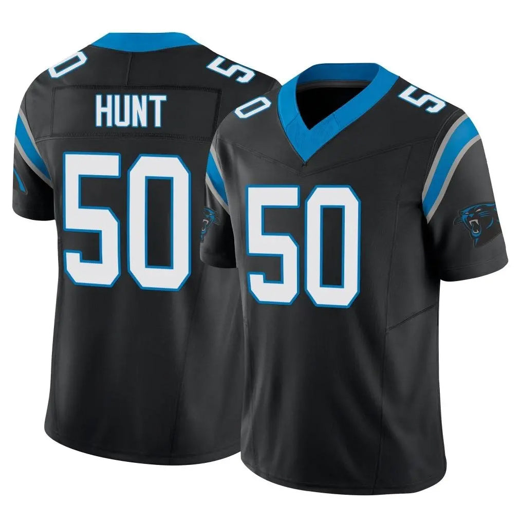 C.Panthers #50 Robert Hunt Player Black Vapor F.U.S.E. Limited Home Game Kdoa Stitched Jerseys