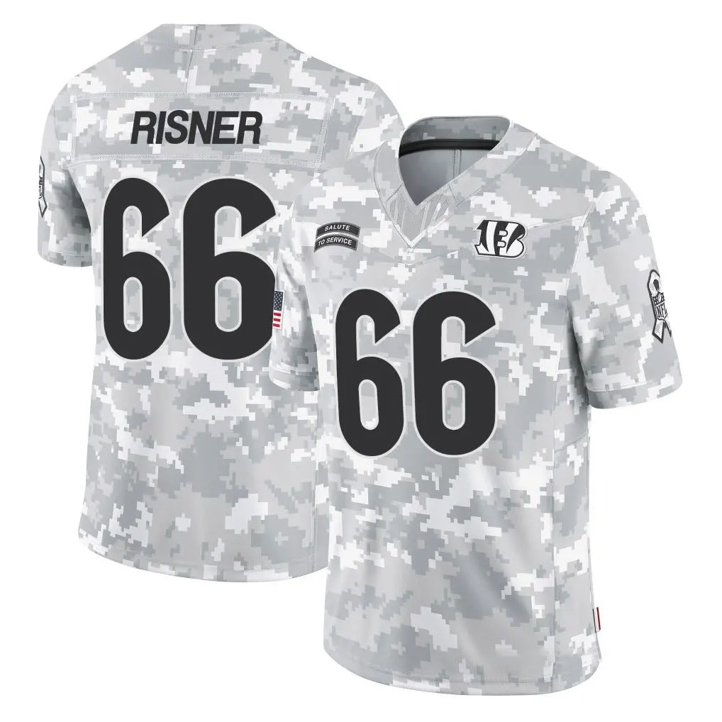 C.Bengals #66 Dalton Risner Player Arctic Camo Salute to Service Limited Kdoa Stitched Jerseys