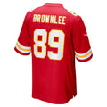 Kdoa KC.Chiefs #89 Jason Brownlee Red Team Game Jersey