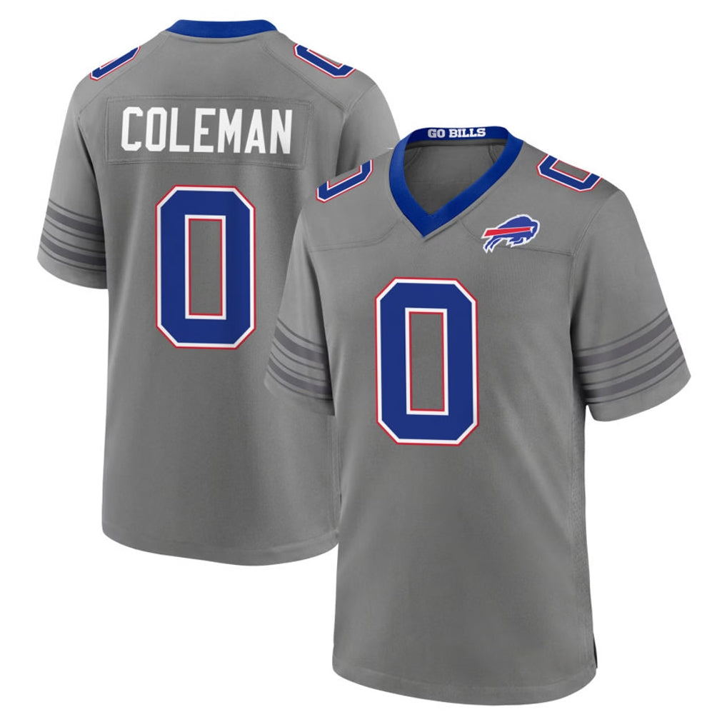 B.Bills #0 Keon Coleman Player Gray Nickel City Home Game Kdoa Stitched Jerseys