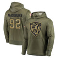 B.Ravens #92 Nnamdi Madubuike Player Olive Salute to Service Pullover Hoodie Kdoa Stitched Jerseys