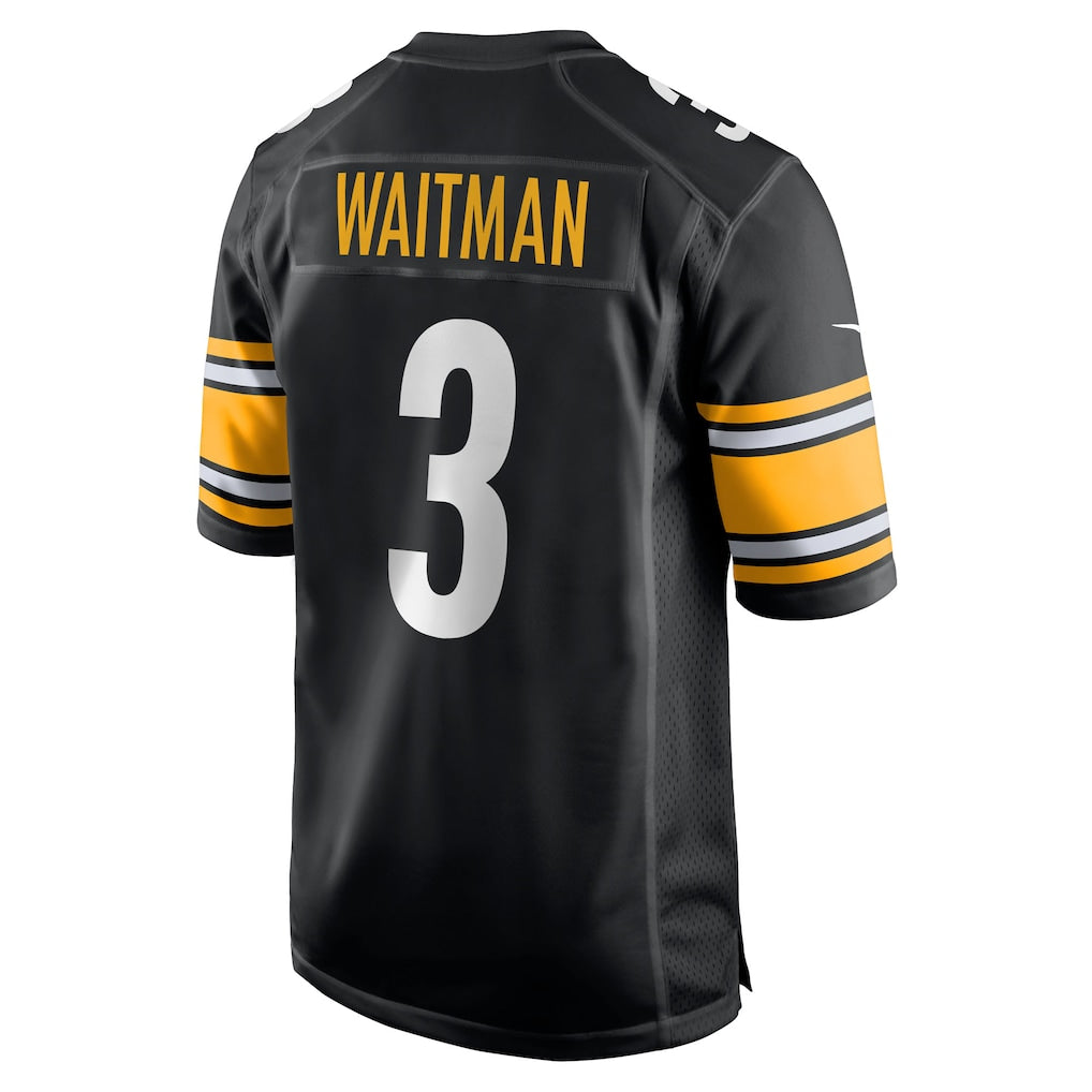 Kdoa P.Steelers #3 Corliss Waitman Black Team Game Jersey