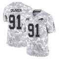 B.Bills #91 Ed Oliver Player Arctic Camo Salute to Service Limited Game Kdoa Stitched Jerseys