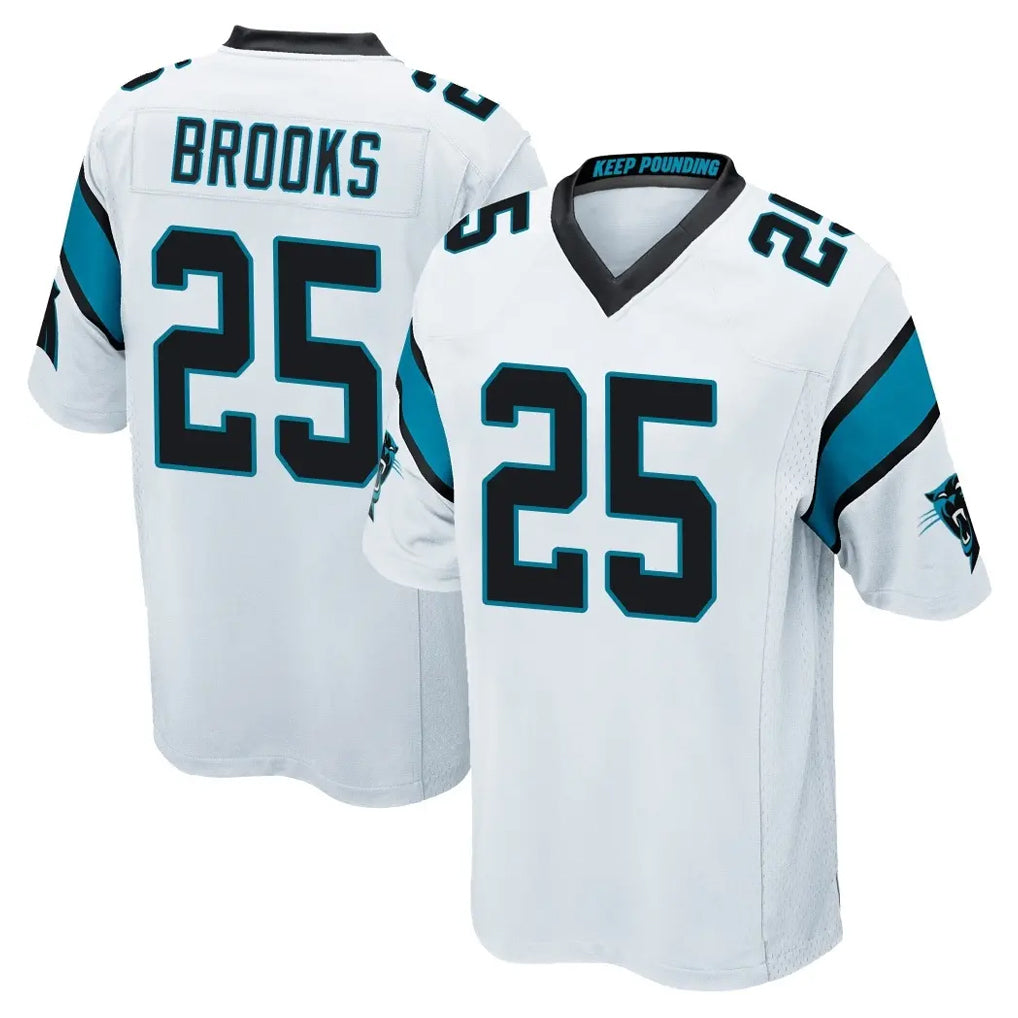 C.Panthers #25 Jonathon Brooks Player White Game Kdoa Stitched Jerseys