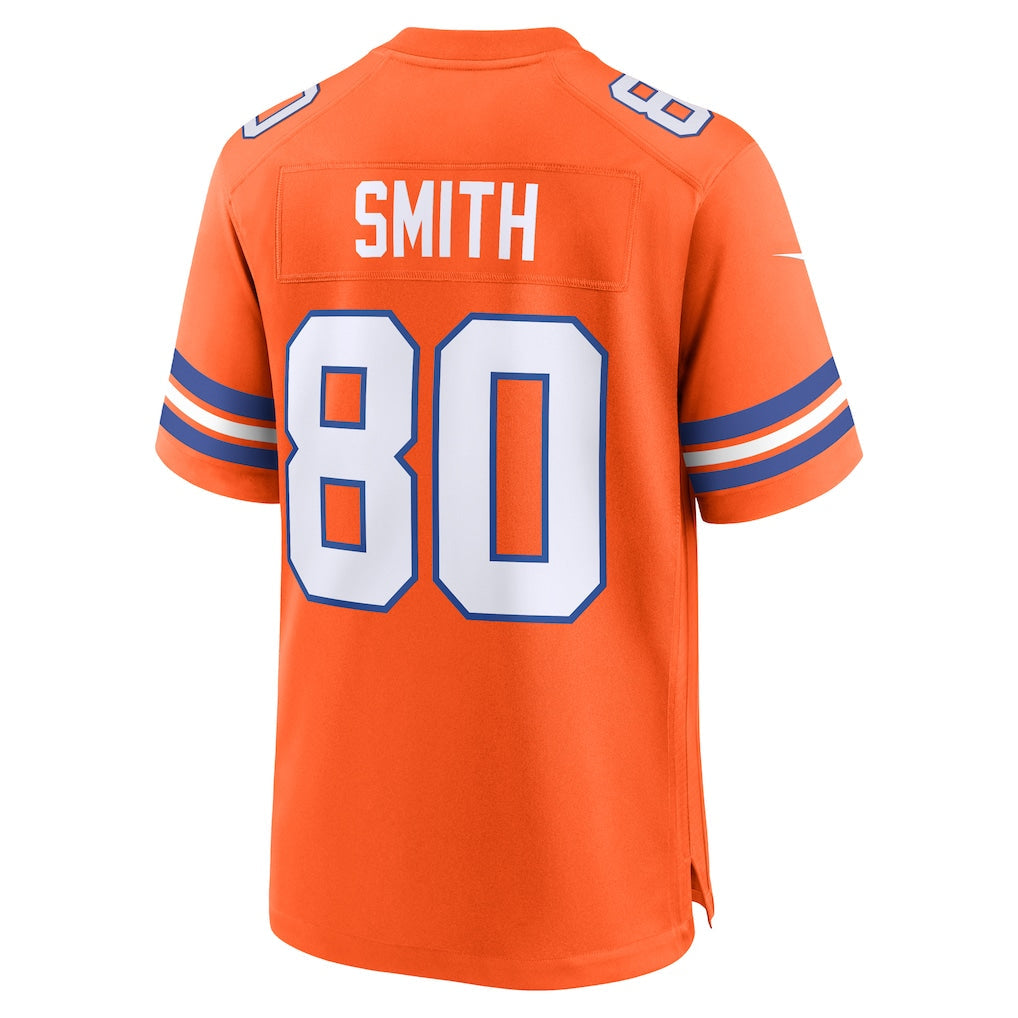 Kdoa D.Broncos #80 Rod Smith Orange Retired Player Alternate Game Jersey