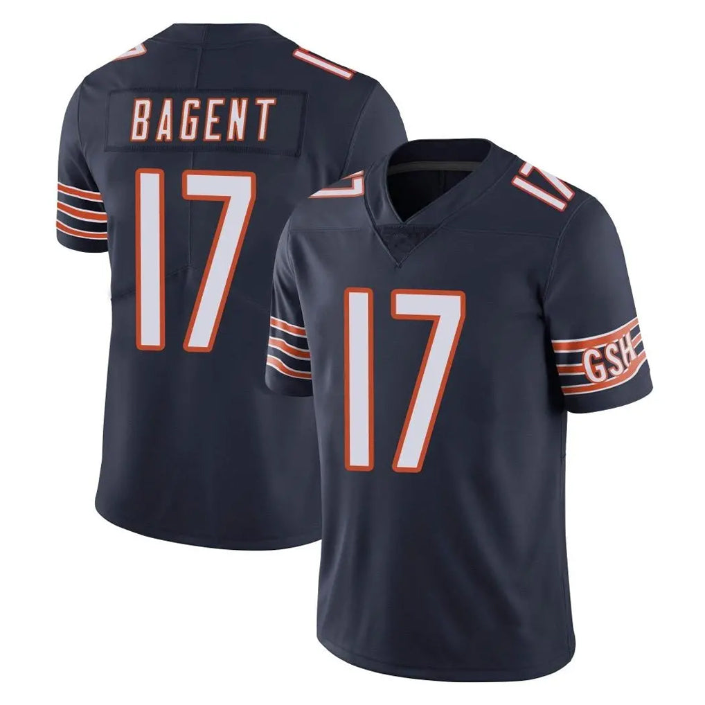 C.Bears #17 Tyson Bagent Player Navy Vapor Untouchable Limited Home Game Kdoa Stitched Jerseys