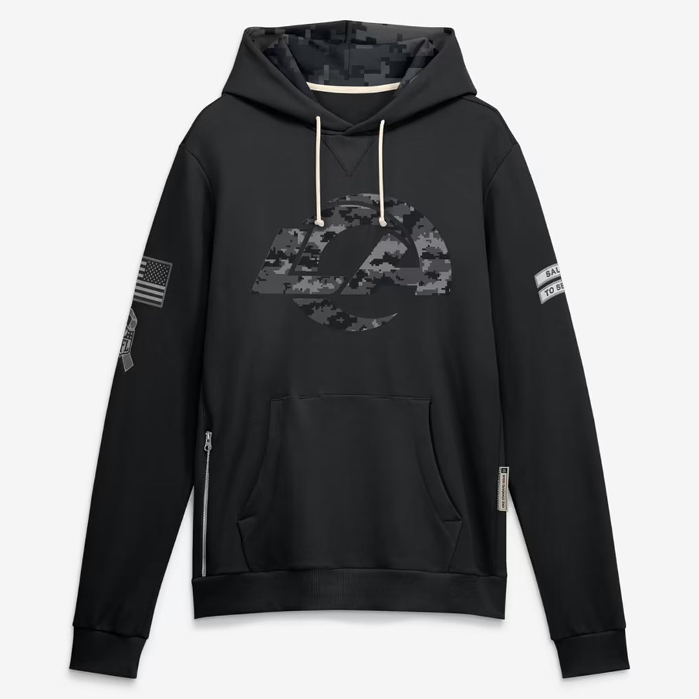 LA.Rams 2026 Black Logo Pullover Hoodies Limited Game Kdoa Stitched Jerseys