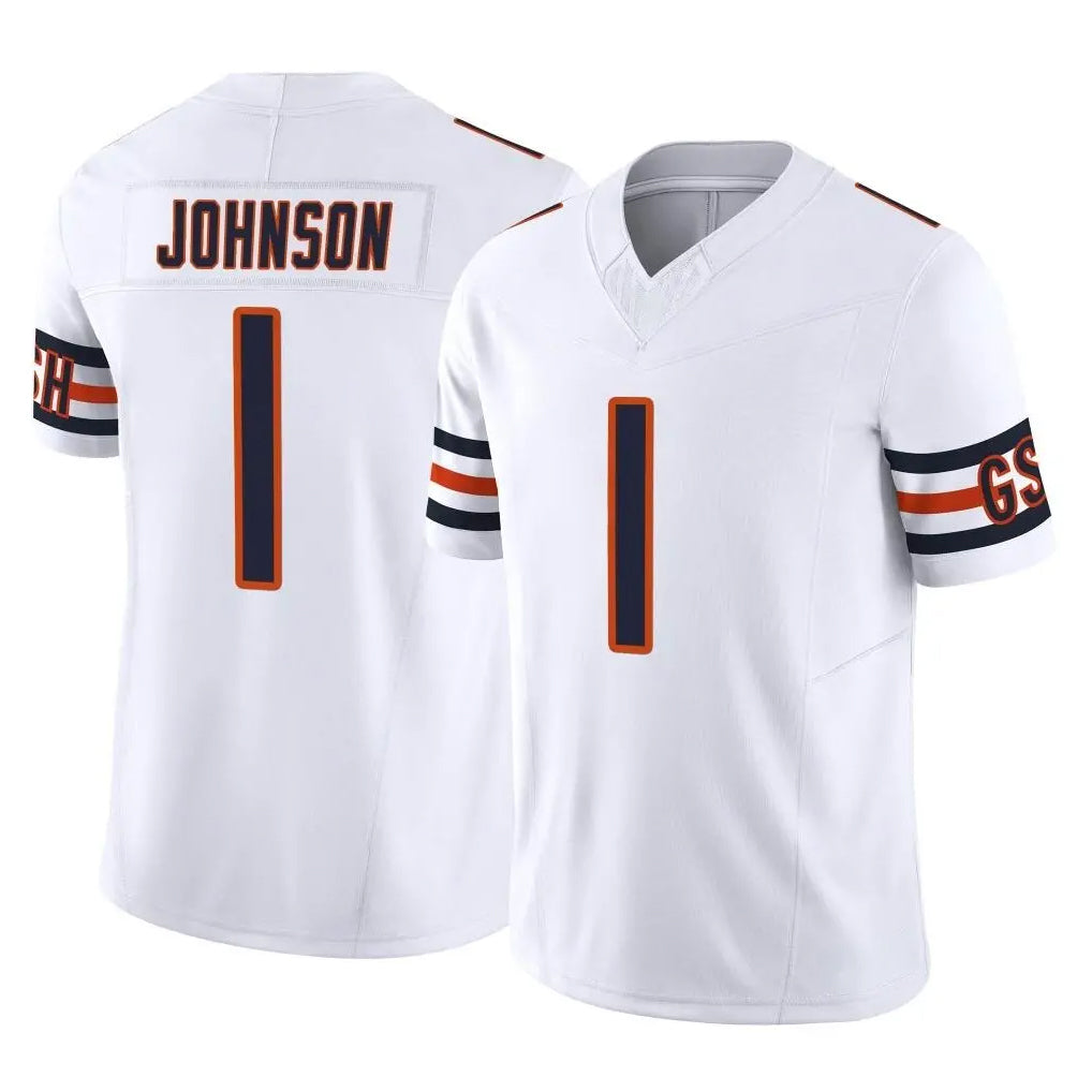 C.Bears #1 Jaylon Johnson Player White Vapor F.U.S.E. Limited Home Game Kdoa Stitched Jerseys