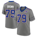 B.Bills #79 Spencer Brown Player Gray Nickel City Home Game Kdoa Stitched Jerseys