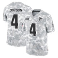 A.Falcons #4 Jahan Dotson Player Camo Salute to Service Limited Kdoa Stitched Jerseys