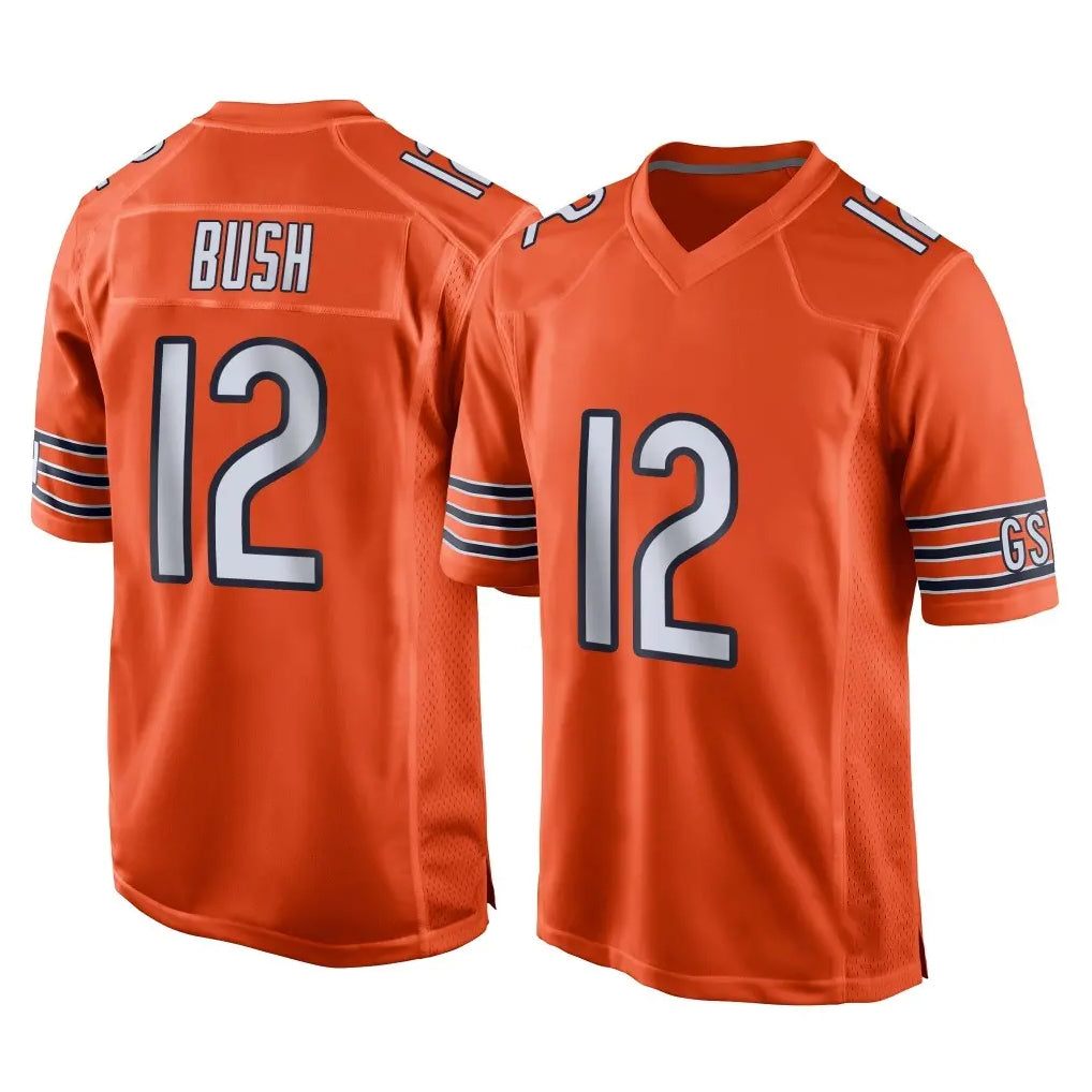 C.Bears #12 Devin Bush Player Orange Home Game Kdoa Stitched Jerseys