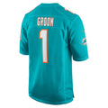Kdoa M.Dolphins #1 Groom Aqua Game Jersey