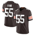 C.Browns #55 Spencer Fano Player Brown Color Vapor Untouchable Limited Home Game Kdoa Stitched Jerseys