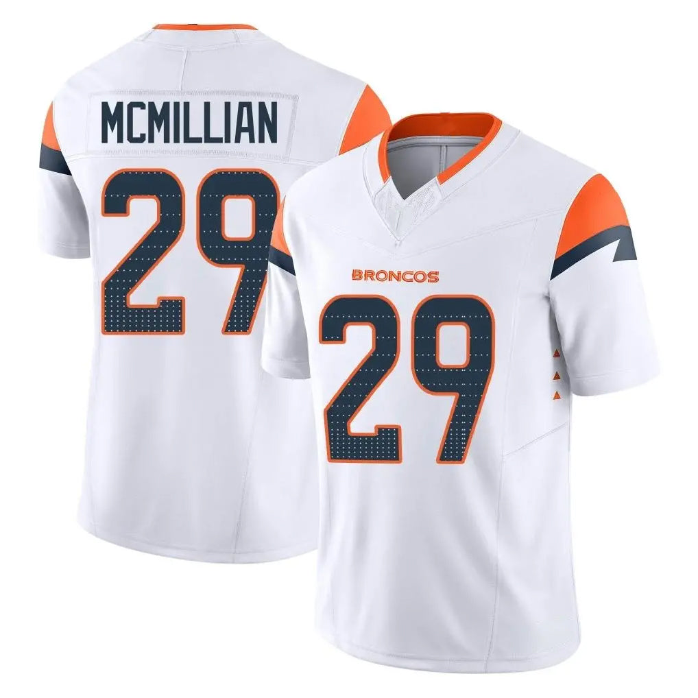 D.Broncos #29 Ja'Quan McMillian Player White Limited Vapor F.U.S.E. Home Game Kdoa Stitched Jerseys