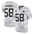 C.Panthers #58 Bobby Okereke Player Arctic Camo Salute to Service Limited Game Kdoa Stitched Jerseys