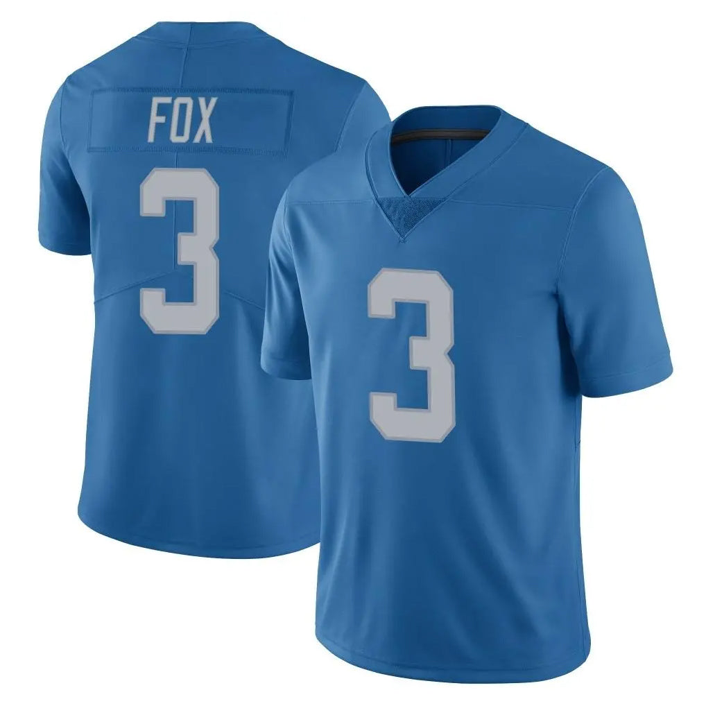 D.Lions #3 Jack Fox Player Blue Limited Throwback Vapor Untouchable Kdoa Stitched Jerseys