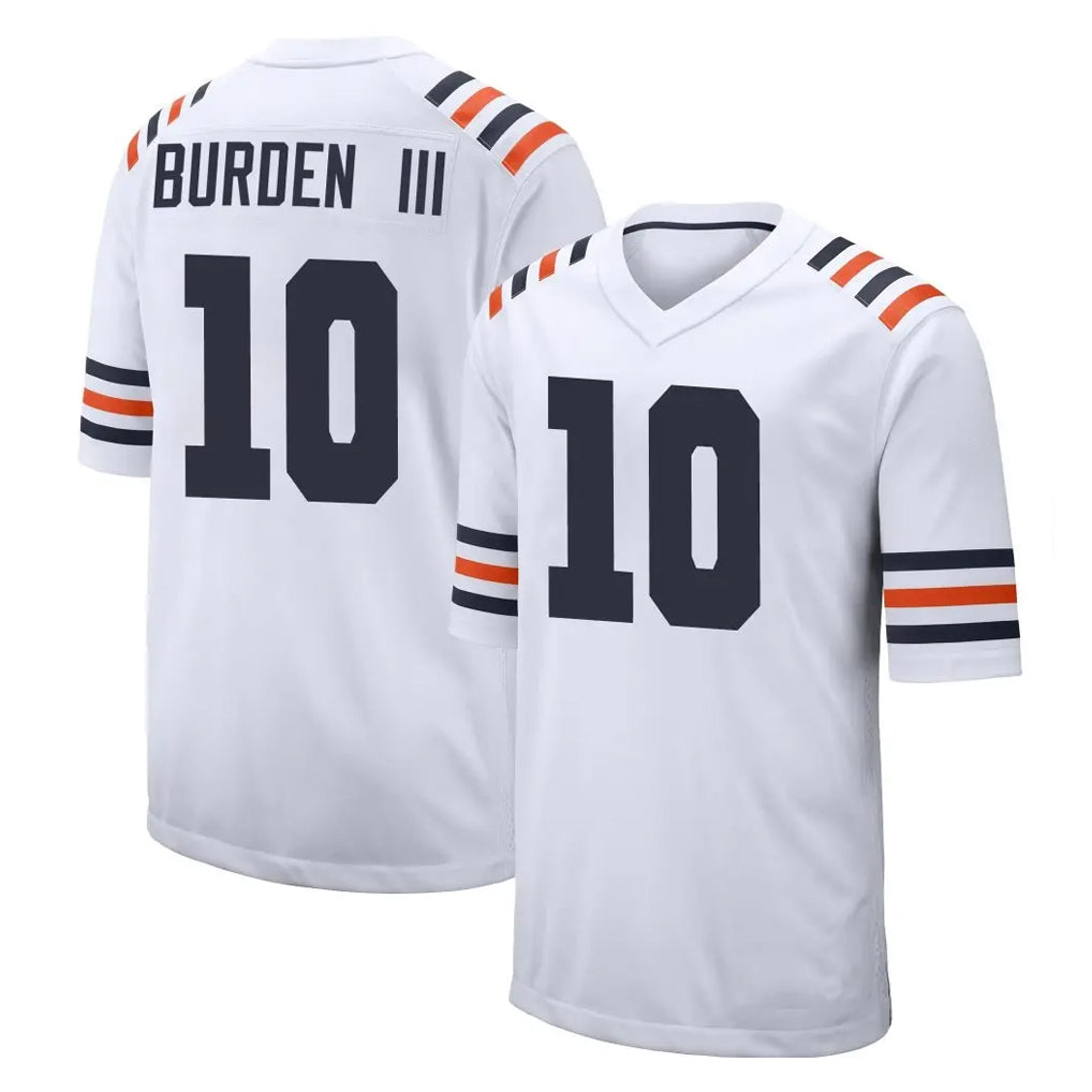 C.Bears #10 Luther Burden III Player White Classic Home Game Kdoa Stitched Jerseys