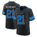 D.Lions #21 Roger McCreary Player Black Alternate Home Game Kdoa Stitched Jerseys