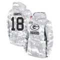 GB.Packers #18 Jonnu Smith Player Arctic Camo Salute to Service Hoodies Limited Game Kdoa Stitched Jerseys