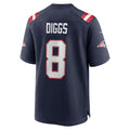 Kdoa NE.Patriots #8 Patriots Stefon Diggs Navy Game Jersey