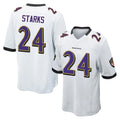 B.Ravens #24 Malaki Starks Player White Alternate Home Game Kdoa Stitched Jerseys