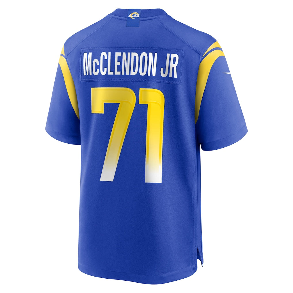 Kdoa LA.Rams #71 Warren McClendon Jr. Royal Team Game Jersey