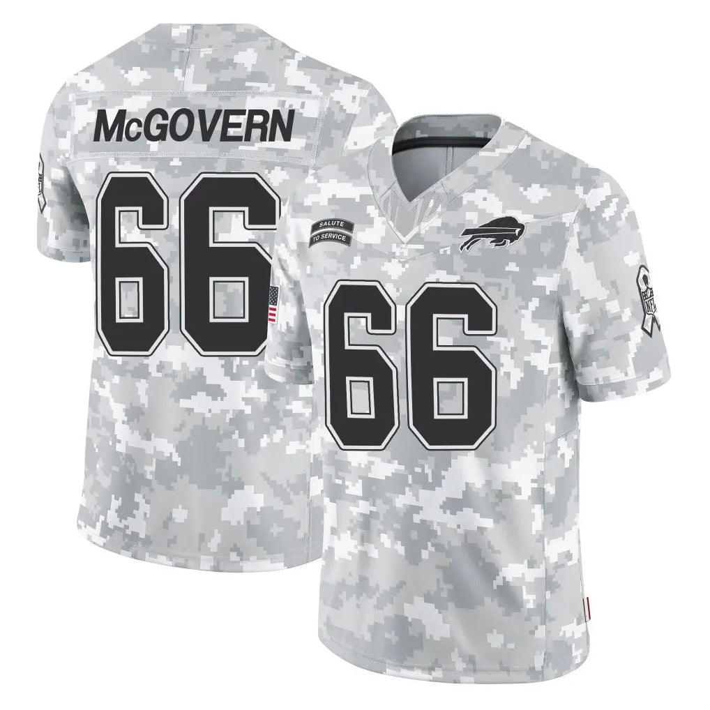 B.Bills #66 Connor McGovern Player Arctic Camo Salute to Service Limited Game Kdoa Stitched Jerseys