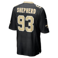 Kdoa NO.Saints #93 Nathan Shepherd Black Game Jersey