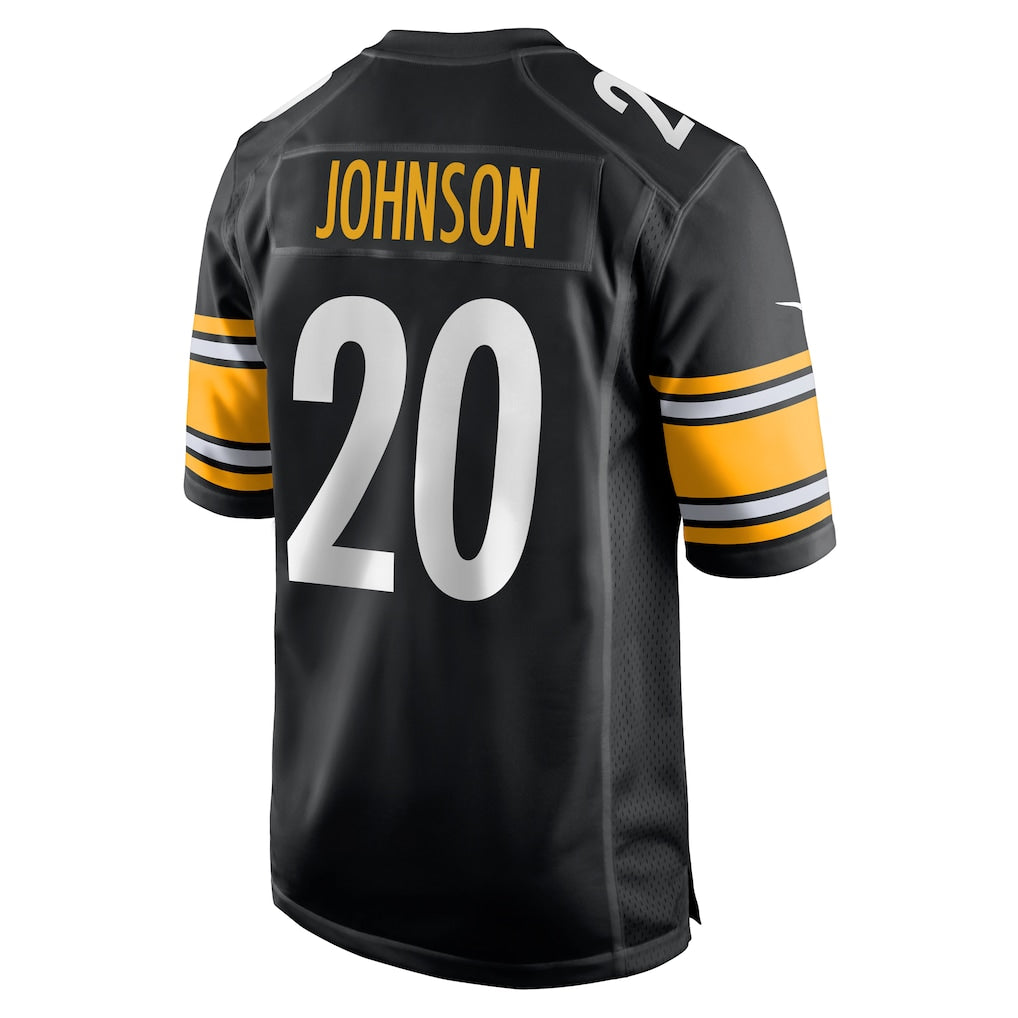 Kdoa P.Steelers #20 Kaleb Johnson Black Team Game Jersey