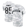C.Bears #85 Cole Kmet Player Arctic Camo Salute to Service Performance T-Shirt Limited Kdoa Stitched Jerseys