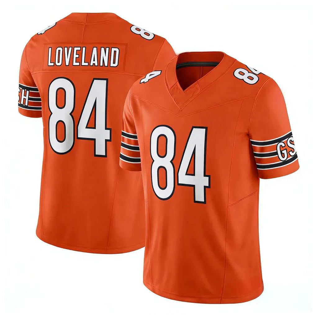 C.Bears #84 Colston Loveland Player Orange Vapor F.U.S.E. Limited Home Game Kdoa Stitched Jerseys