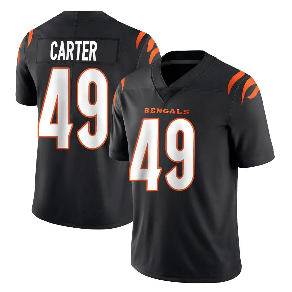 C.Bengals #49 Barrett Carter Player Black Vapor Untouchable Limited Home Game Kdoa Stitched Jerseys