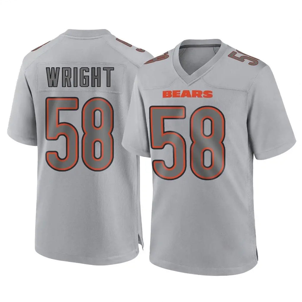 C.Bears #58 Darnell Wright Player Gray Atmosphere Fashion Game Kdoa Stitched Jerseys