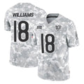 C.Bears #18 Caleb Williams Player Arctic Camo Salute to Service Limited Kdoa Stitched Jerseys